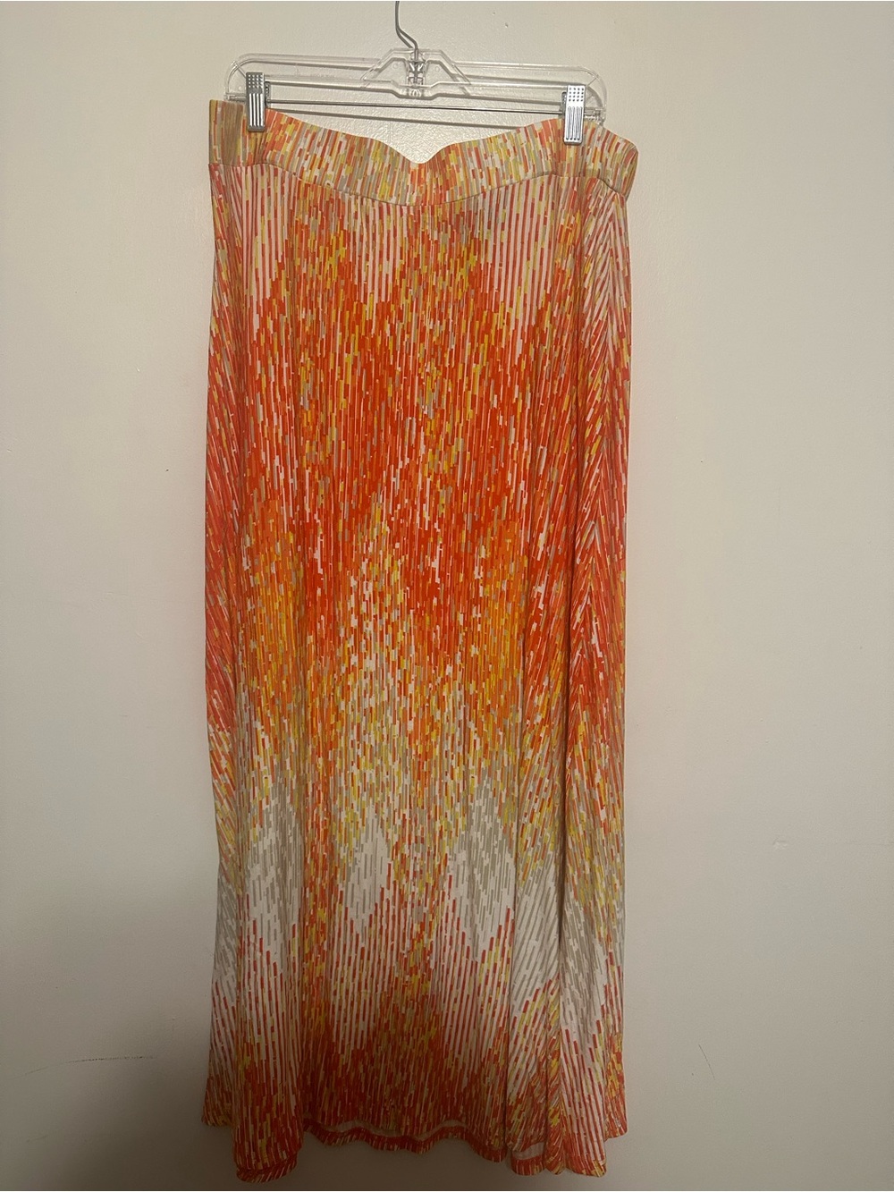 Lane Bryant Orange and Yellow Maxi Skirt